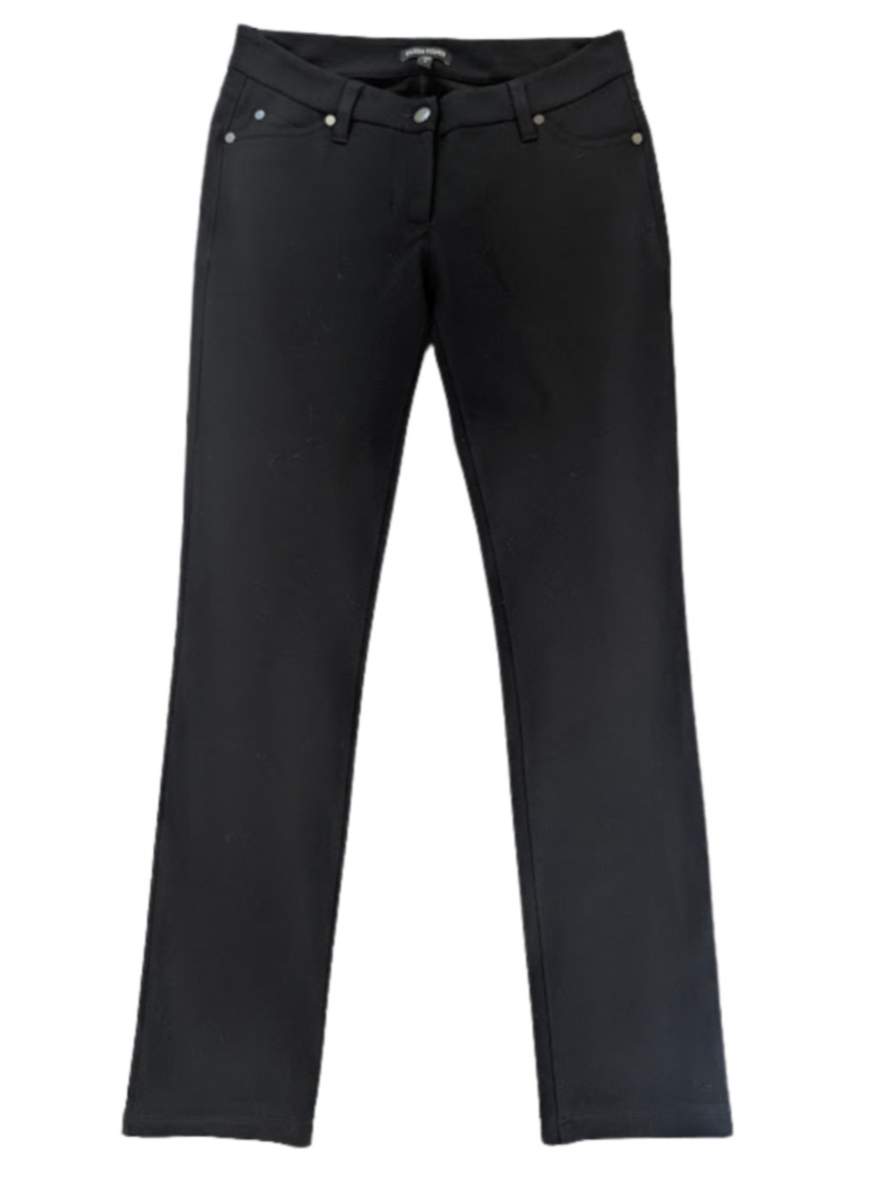 Eileen Fisher Black Ponte Knit Pants Size 2 Minimalist Quiet Luxury Career